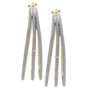 Accents by Gianni Argento Diamond Triple Loop Hoop Earrings