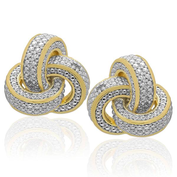 Accents by Gianni Argento Diamond Love Knot Stud Earrings
