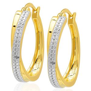 Accents by Gianni Argento Diamond Criss-Cross Hoop Earrings