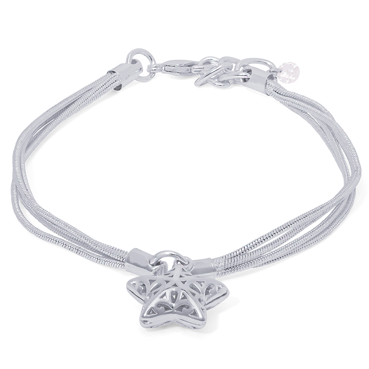 Silver Plated Sweet Star Charm Bracelet