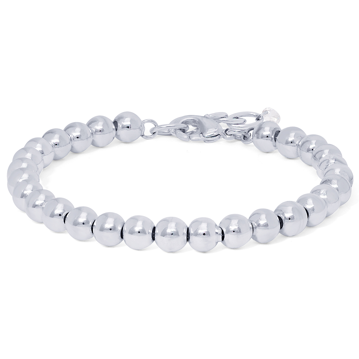 Silver Plated Round Beaded Bracelet