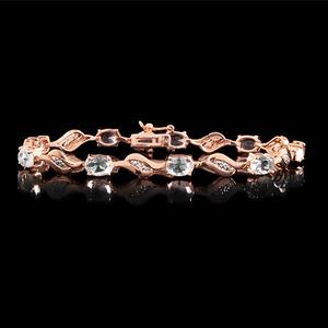 Simulated Morganite Swirl Bracelet