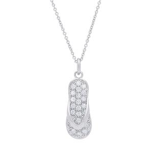 CZ Flip Flop Sandals Pendant