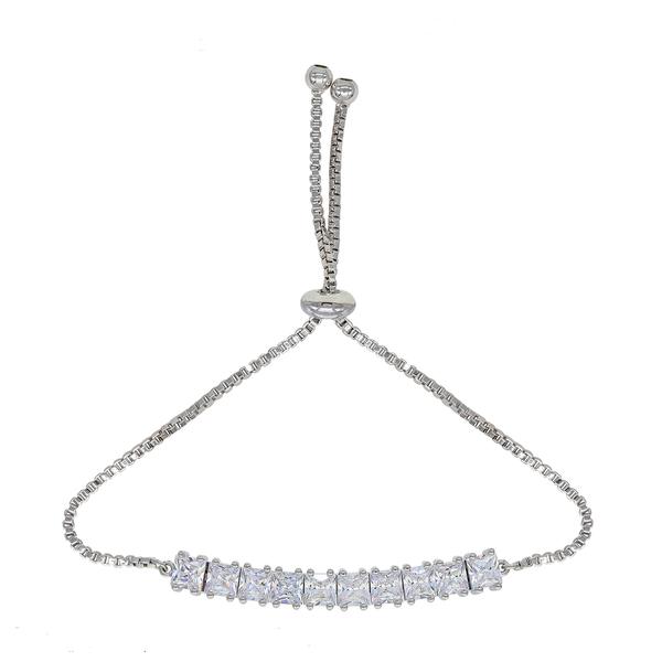 CZ Square Adjustable Bracelet