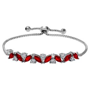 CZ Round & Marquise Adjustable Bracelet