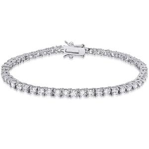 Silver Plated CZ Tennis Link Bracelet