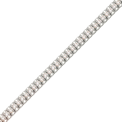 Fine Silver Plated CZ Tennis Bracelet