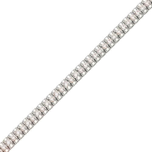 Fine Silver Plated CZ Tennis Bracelet