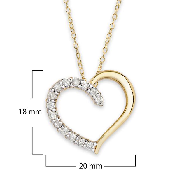 Gianni Argento Gold over Sterling Silver Open Heart Pendant alternate view