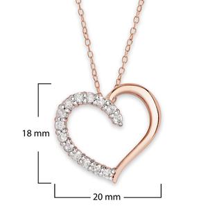 Gianni Argento Rose Gold over Sterling Silver Heart Pendant alternate view