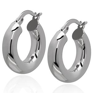 Gianni Argento 5x20mm Chunky Hoop Earrings