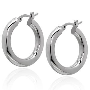 Gianni Argento 5x30mm Chunky Hoop Earrings