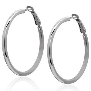 Gianni Argento 3x55mm Tubular Hoop Earrings