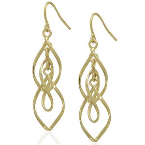 Gianni Argento 14kt. Gold Plated Multi Drop Spiral Earrings