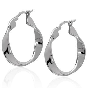 Gianni Argento 31mm Swirl Hoop Earrings