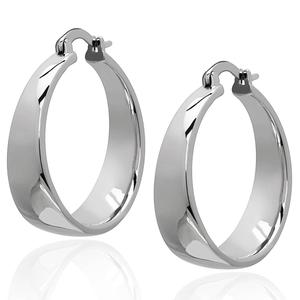 Gianni Argento 24mm Graduated Hoop Earrings