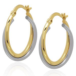 Gianni Argento 25mm Tubular Hoop Earrings