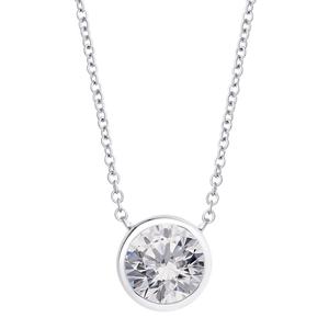 Sterling Silver Round Bezel Pendant