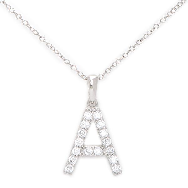 Gianni Argento Silver Initial Pendant Necklace - A