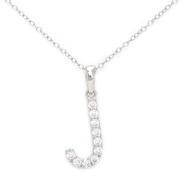 Gianni Argento Silver Initial Pendant Necklace - J