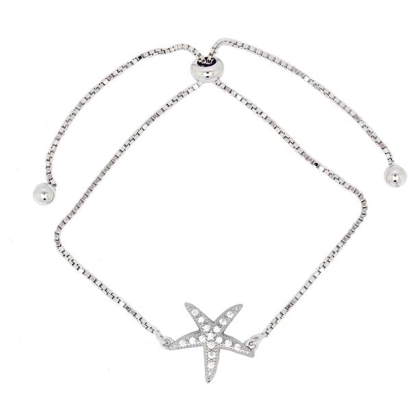 Sterling Silver Starfish Adjustable Bracelet