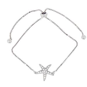 Sterling Silver Starfish Adjustable Bracelet