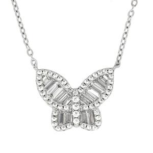 Sterling Silver Butterfly Pendant Necklace