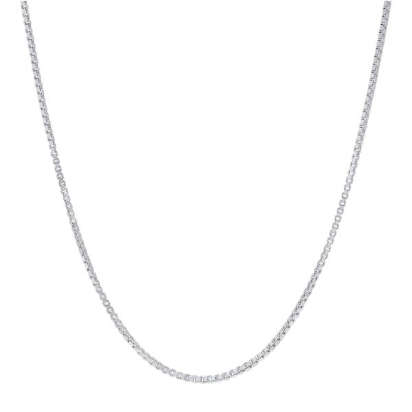 Sterling Silver DC Box 20in. Chain Necklace