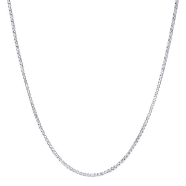 Sterling Silver Diamond Cut Box Chain Necklace