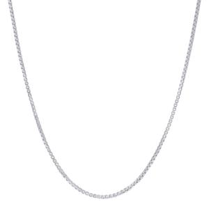 Sterling Silver Diamond Cut Box Chain Necklace
