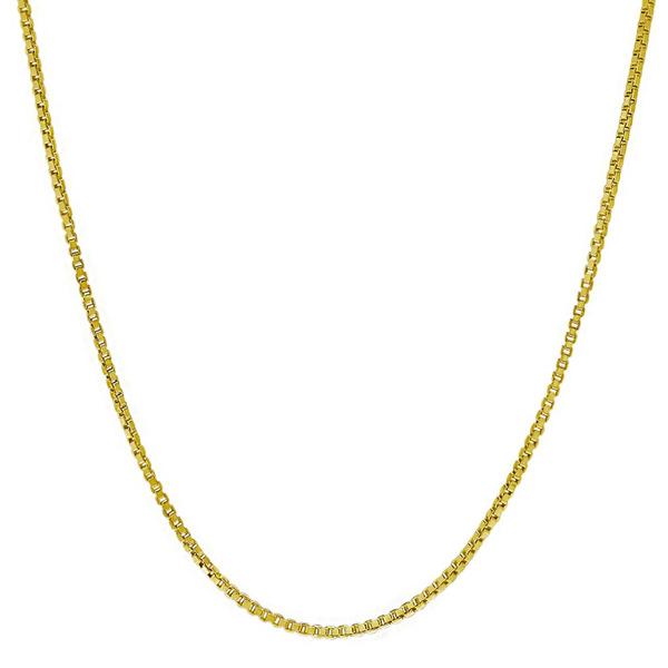 14kt. Gold over Sterling Silver Diamond Cut Box Chain Necklace