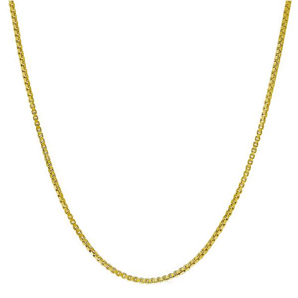 14kt. Over Sterling Silver DC Box 18in. Chain Necklace