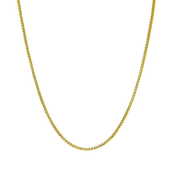 14kt. Over Sterling Silver DC Box 24in. Chain Necklace