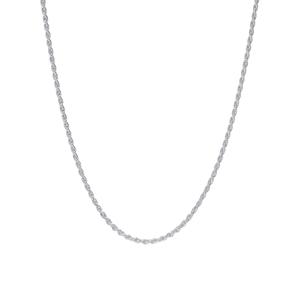 Sterling Silver DC Rope 24in. Chain Necklace