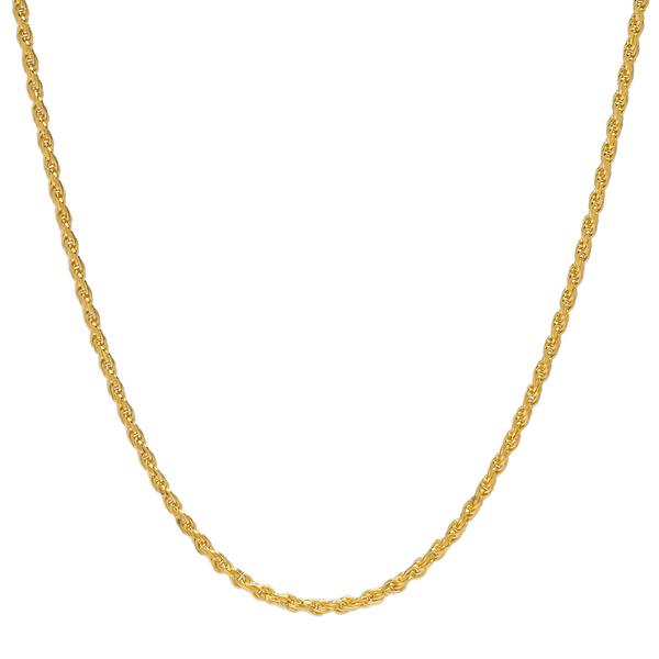 14kt. Over Sterling Silver DC Rope 16in. Chain Necklace