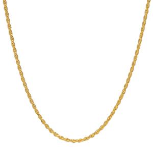 14kt. Over Sterling Silver DC Rope 16in. Chain Necklace