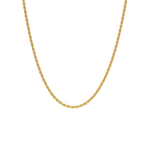 14kt. Over Sterling Silver DC Rope 18in. Chain Necklace