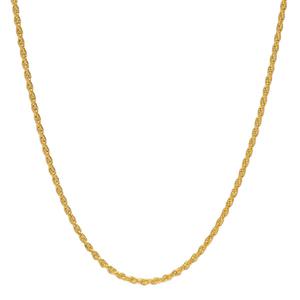 14kt. Gold over Sterling Silver Diamond Cut Rope Chain Necklace