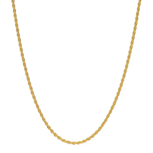14kt. Over Sterling Silver DC Rope 24in. Chain Necklace