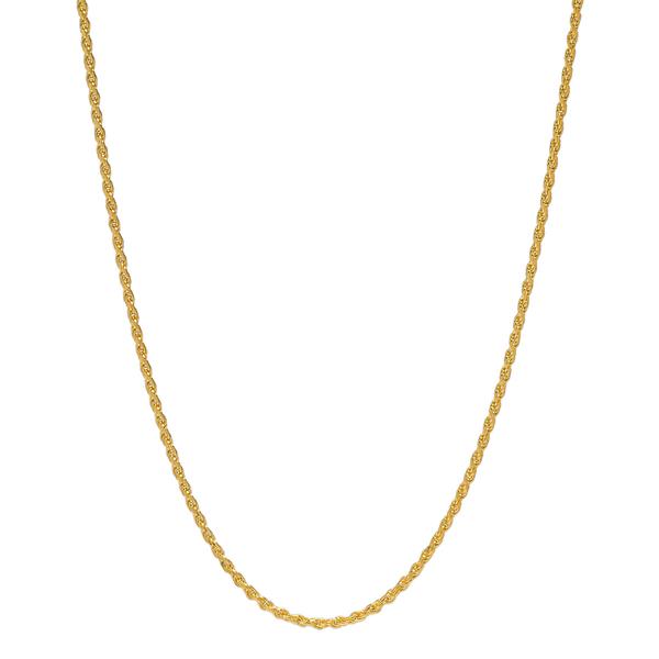 14kt. Over Sterling Silver DC Rope 30in. Chain Necklace