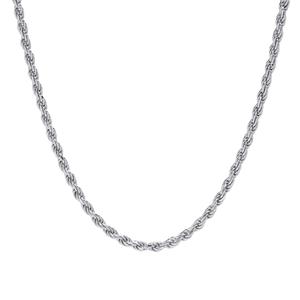 Sterling Silver DC Rope 16in. Chain Necklace