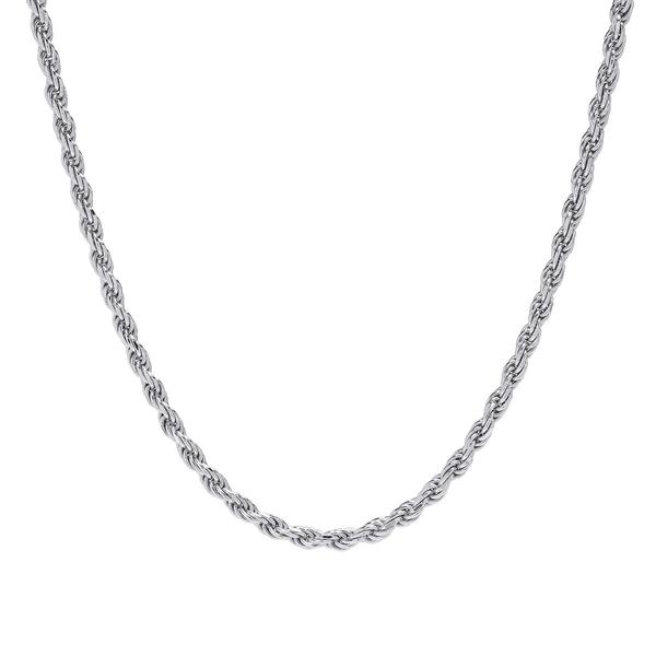 Sterling Silver DC Rope 16in. Chain Necklace