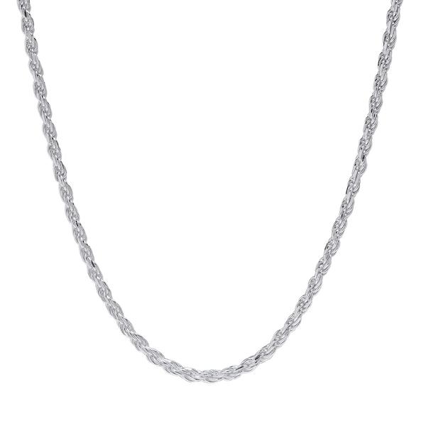 Sterling Silver DC Rope 18in. Chain Necklace