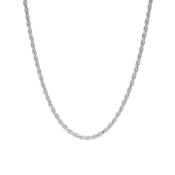 Sterling Silver DC Rope 20in. Chain Necklace