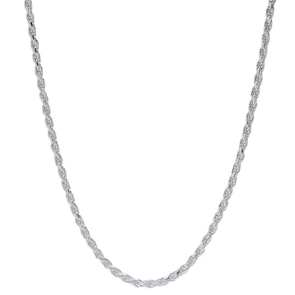 Sterling Silver DC Rope 24in. Chain Necklace