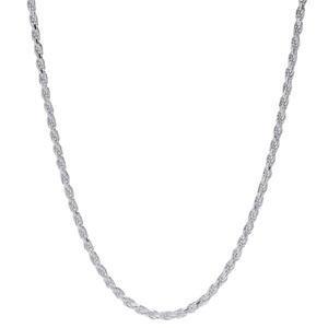 Sterling Silver DC Rope 24in. Chain Necklace