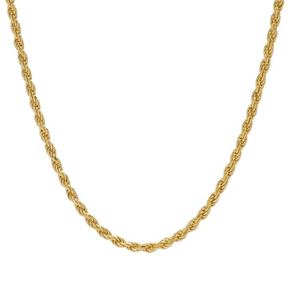 14kt. Over Sterling Silver DC Rope 16in. Chain Necklace