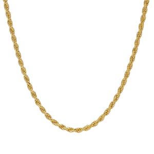 14kt. Over Sterling Silver DC Rope 16in. Chain Necklace