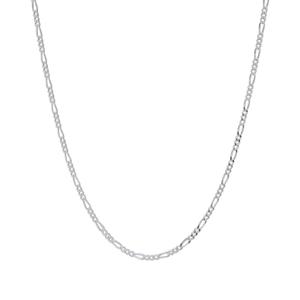 Sterling Silver Figaro 18in. Chain Necklace