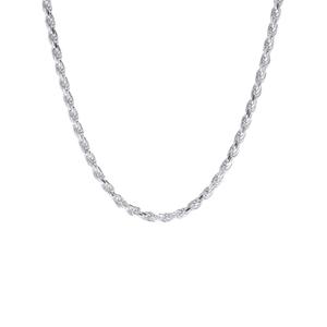 Sterling Silver DC Rope 16in. Chain Necklace